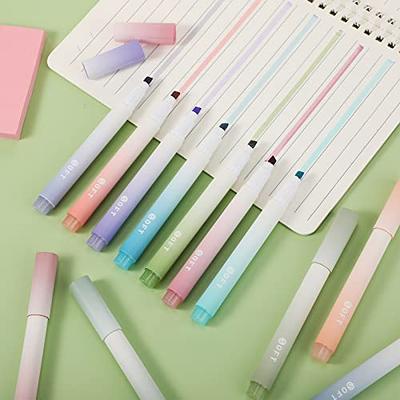 6pcs Pastel Highlighters Aesthetic Cute Bible Highlighters And Pens No Bleed,  With Mild Assorted Colors, Dry Fast Easy To Hold For Journal Planner Notes  School Office Supplies