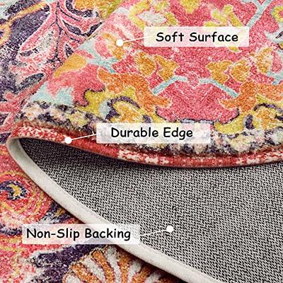 Scrape Rib Solid Design Non-Slip Rubberback 3x10 Indoor/Outdoor Waterproof  Runner Rug for Hallway, Kitchen, Living Room, Garage, Patio, 2'7 x 9'10