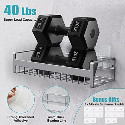 Shower Caddy with Towel Bar Adhesive Mount High Capacity