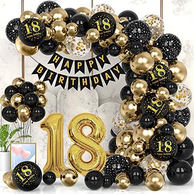 18th Birthday Party Balloons Decorations Age 18 Classy Gold Party Latex  Balloons
