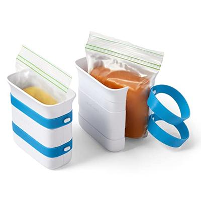 Quicker Defrost- Reusable Freezer Containers with Lids Set of 4