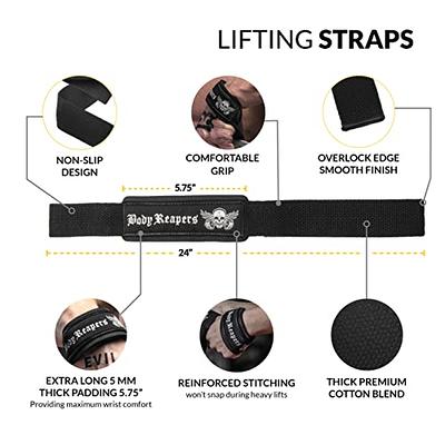 Weight Lifting Wrist Straps, Double Layer Leather Hand Grip Deadlift Straps  with Padded Wrist Support for Weightlifting and Workout Adjustable