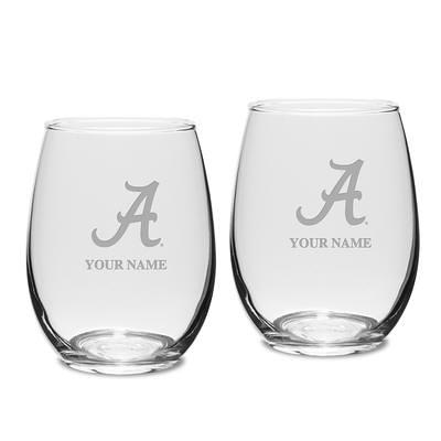 Alabama Crimson Tide 20oz. Personalized Etched Tumbler - Black