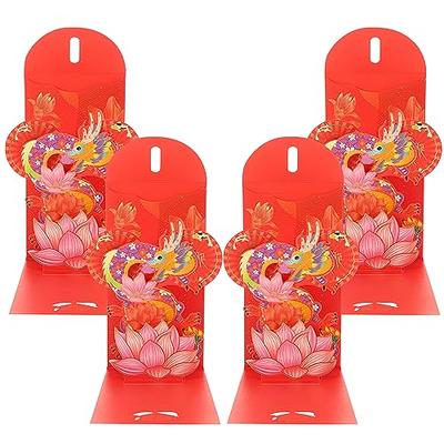  82 Pcs Chinese New Year Party Decorations Red Lanterns Red  Envelope Hong Bao Chinese Knots Tassel Chinese FU Character Paper Cutting  Festival Ornaments for Asian Lunar New Year 2024 Year of