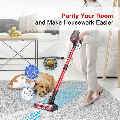 Cordless Stick Vacuum Cleaner 30KPa Powerful Suction Quiet Lightweight  Multi-Function Handheld Vacuum Deep Cleaning for Floor Carpet Car Pet Hair