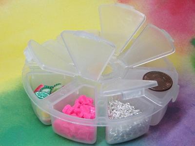 Small Clear Plastic 8 Compartment Storage Box With Lid for Beading, Sewing,  Jewellery and Other Small Items 