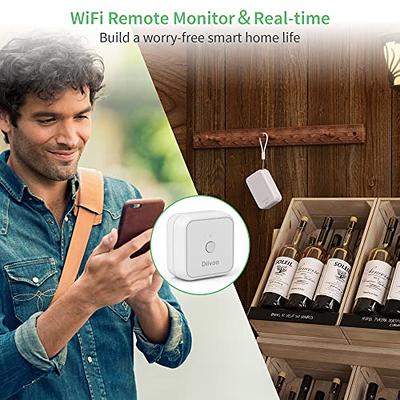 Smart WiFi Temperature Humidity Monitor: TUYA Wireless Temperature Humidity  Sensor with APP Notification Alerts, WiFi Thermometer Hygrometer for Home