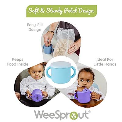 WeeSprout Snack Containers, Food Grade Silicone Cups, Spill-Proof