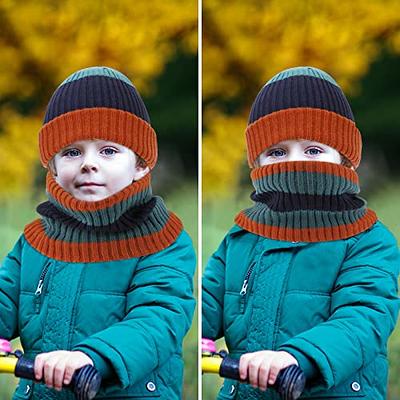 Toddler / Kid Stars Fleece Knitted Hat and Scarf Set