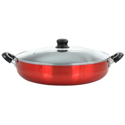 Better Chef 1.5 Quart Ceramic Coated Saucepan in Red with Glass Lid