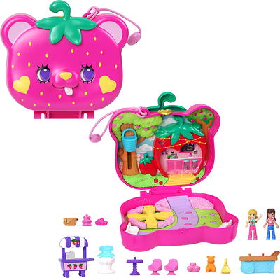 Polly Pocket 2-In-1 Playset, Unicorn Toy with 2 Micro Dolls and 25 Surprise  Accessories, Birthday Cake Countdown