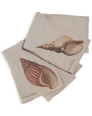 Fish Linen Kitchen Towels with Hanging Loop (set of 2) - LINOROOM