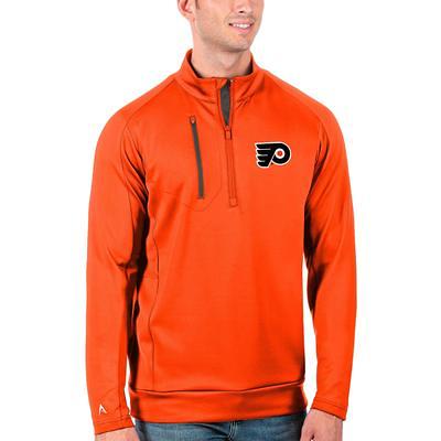 Men's Fanatics Branded Black/Orange Philadelphia Flyers Prep Color Block Pullover Hoodie