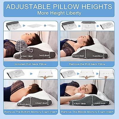 Elviros Lumbar Support Pillow for Sleeping Black