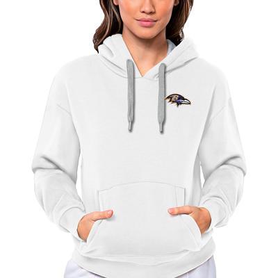 Women's Antigua White Miami Dolphins Victory Logo Pullover