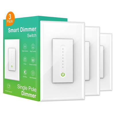 Nexete Smart Wi-Fi Double Light Switch, 2 in1 Single Pole Switch