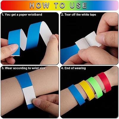 1200 Pcs Paper Wristbands for Events Neon Color Wrist Bands Concert  Identification Wristbands Paper Bracelets Wristbands Event Hand Bands for  Party (Red, Orange, Yellow, Fluorescent Green, Blue, Pink) - Yahoo Shopping