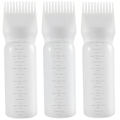 Yebeauty Root Comb Applicator Bottle, 2 Pack 6 Ounce Applicator Bottle for Hair Dye Bottle Applicator Brush with Graduated Scale- Purple
