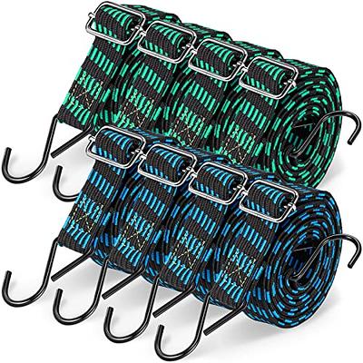 Jumpso 26FT Cable Straps 2 inch Wide with 20 Buckles Heavy Duty Nylon Hook  and Loop