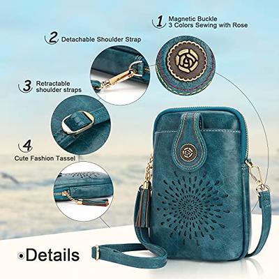 Buy LAORENTOU Cowhide Leather Wallets for Women RFID Blocking Wallet Clutch  Purses Large Capacity Credit Card Holder Phone Wallet at Amazon.in