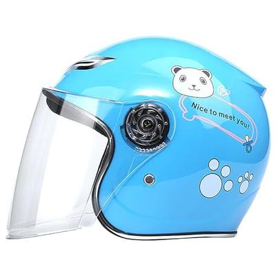 Ever TA Street Motorcycle Half Helmets - Casco para hombre, moto 3/4 con  cara abierta, diseño Jet con visera, casco unisex, aprobado por ECE/DOT