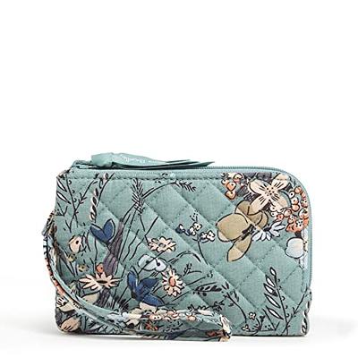 Vera Bradley : RFID Riley Compact Wallet in Bloom Boom Navy