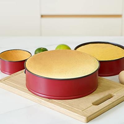 GYOSHI Springform Cake Pan Set Of 3 (4” 7” 9”), Red Cheesecake Pan, Round  Nonstick Baking Pans Spring Form For Cheesecake, Removable Bottom,  Leakproof Bakeware Sets - Yahoo Shopping