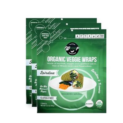 WrawP Mini Veggie Wraps - Original (8 Pack) | Wheat-Free Gluten