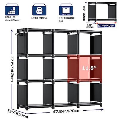 TUMUCUTE Wire Storage Cubes, Metal Storage Shelves Bookshelf, Stackable Modular Closet Organizer for Bedroom Living Room, Office