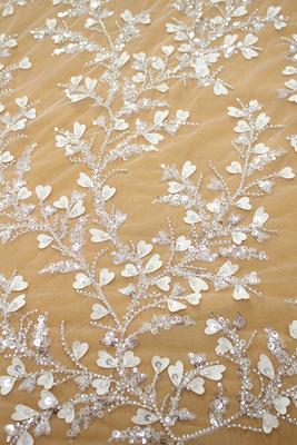 Couture Lace Heavy Beaded Lace Fabric, Bridal Wedding Dress Fabric, Sequin  Embroidery Fabric By The Yard - Yahoo Shopping