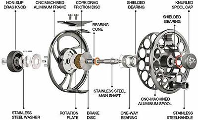 (1/2WT 3/4WT 5/6WT 7/8WT) Fly Reel with Line Combo Aluminum Alloy Large  Arbor Fl