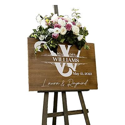 Personalized Wooden Wedding Welcome Signs - Wedding Signs for Ceremony &  Reception, Custom Wood Sign, Welcome Wedding Signs for Reception,  Personalized welcome wedding sign with stand, - Yahoo Shopping