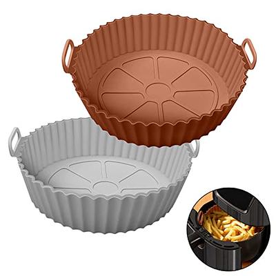 Silicone Air Fryer Basket Liners Inserts Baking Tray Reusable Air