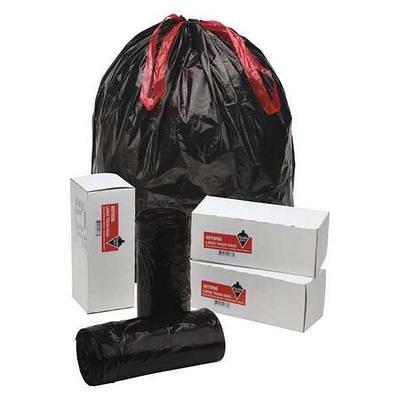 Tough Guy Recycled Trash Bag, 65 gal, Black, PK50 784JG8