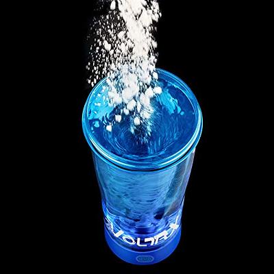 VOLTRX Electric Protein Shaker Bottle Blue — Tritan, BPA-Free, 24oz Vortex Mixer Cup - USB Rechargeable, Portable for Protein Shakes