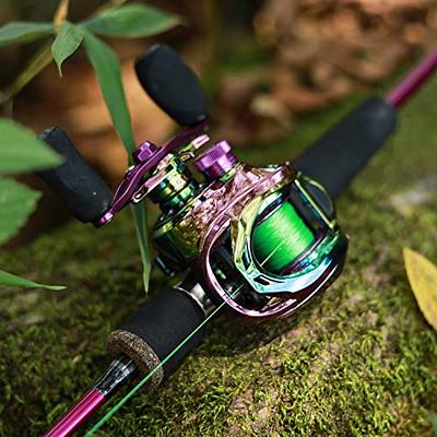 Sougayilang Baitcaster Combo, 2-Piece Fishing Rod and Reel Combo, Purple Fishing  Pole with Baitcasting Reel Set for Freshwater-2.1m with Left Handle Reel -  Yahoo Shopping