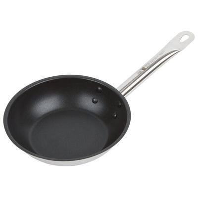 Vigor SS1 Series 3 Qt. Stainless Steel Saucier Pan with Aluminum-Clad  Bottom and Cover