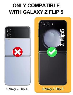 SHIEID Galaxy Z Flip 5 Case - Ultra-Thin Leather with Exclusive Z Ring,  Built-in Screen Protector, Slim and Stylish Phone Case for Samsung Galaxy Z