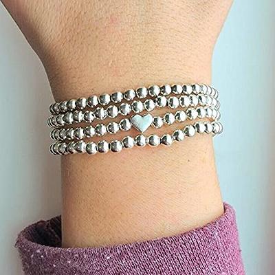 Silver Barrel Alloy Stretch Bracelet – Coco Rose