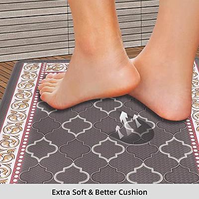 WEZVIX Cushioned Kitchen Mat 2 PCS, Anti Fatigue Kitchen Rugs, Heavy Duty  Kitchen Rugs and Mats Non-Skid, Ergonomic Comfort Foam Kitchen Floor Mat  for