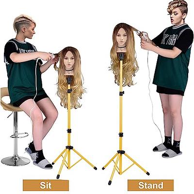 Wig Head Stand - Adjustable Wig Stand Tripod Heavy Duty Wig Stand