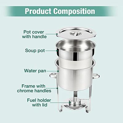  Homikit 4QT Stock Pot, 18/10 Stainless Steel Small Cooking Pot  with Lid for Boil Stew Fry, Metal Round Pasta Soup Sauce Pot Great for Home  Kitchen Restaurant, Heavy Duty & Dishwasher