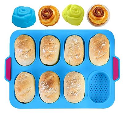 KeepingcooX Mini Baguette Baking Tray, 11x9 in, Non-stick Perforated Pan -  Bread Crisping Tray, Loaf Baking Mould, French Bread, Breadstick & Bread  Rolls with Delicious Crispy Crusts, Plus Rose Mould - Yahoo