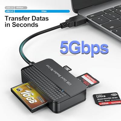 USB 3.0 SD Card Reader USB Memory Card Reader Writer Compact Flash