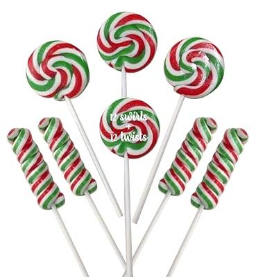 Pink Swirl Lollipop Suckers - 24 Individually Wrapped Pieces