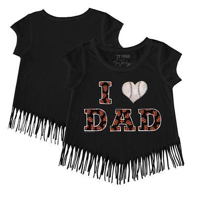 San Diego Padres Tiny Turnip Infant I Love Dad Raglan 3/4 Sleeve T