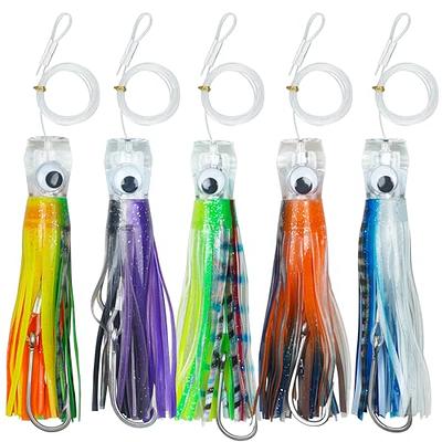 Trolling Lures Saltwater Fishing Lures, Offshore Big Game Fishing Lures for  Marlin Tuna Mahi Dolphin Wahoo Deep Sea Trolling Lures Rigged Leader Hooks