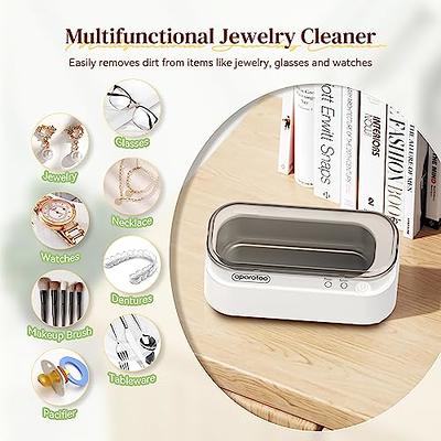 Ultrasonic Cleaner, Jewelry Ultrasonic Cleaner Machine Multifunctional Portable Household Cleaner for Cleaning Eyeglasses, Glasses, Dentures, Razors