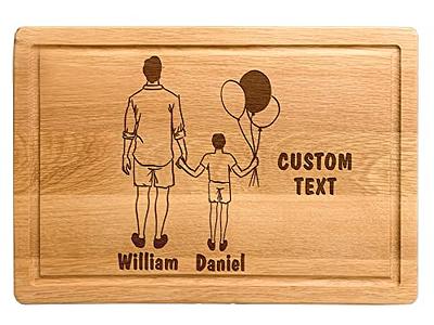 Personalized Cutting Board For Dad, Fathers Day Gifts From Kids