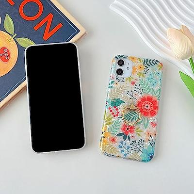 Qokey for iPhone 8 Plus Case,iPhone 7 Plus Case 5.5 inch Flower Cute Stand  Cover for Women Girls 360 Degree Rotating Ring Stand Kickstand Soft TPU  Shockproof Rose Butterfly : : Electronics